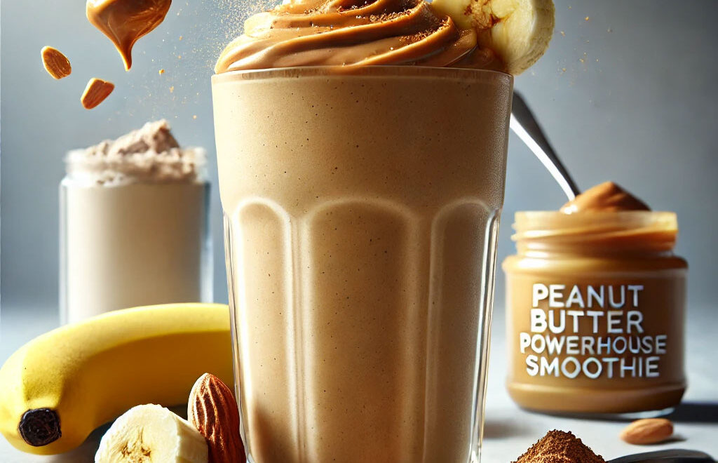 Peanut Butter Powerhouse Smoothie | High-protein smoothie recipe | Peanut butter smoothie | Low-sugar smoothie | Bariatric-friendly smoothie | Smoothie for weight loss | Healthy peanut butter smoothie | Post-surgery smoothie | Low-carb smoothie recipe | Protein-packed smoothie